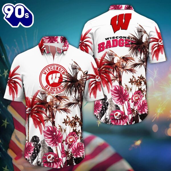 Wisconsin Badgers NCAA 4th Of July Hawaii Shirt For Fans