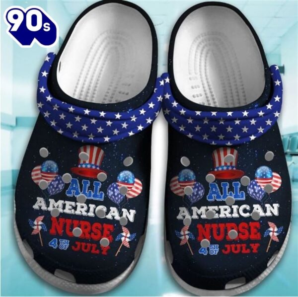 All American Nurse Crocbland 4Th Of July – Nurse Happy Independence Shoe Clog Gift For Men Women Nurse