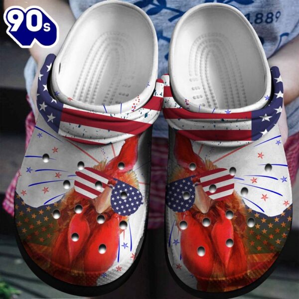 America Chicken Personalized Shoes clogs Gifts For Independence Day