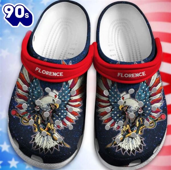 American Eagle Caduceus Nurse Shoe Gifts 4Th Of July – Eagle Custom Shoe Gift For Women Men