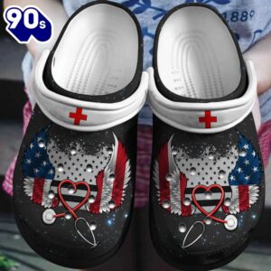 American Nurse Wings Usa Flag…