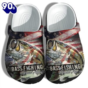 Bass Fishing America Flag Shoes…