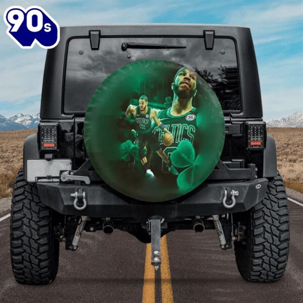 Boston Celtics Jayson Tatum 3D Car Spare Tire Cover