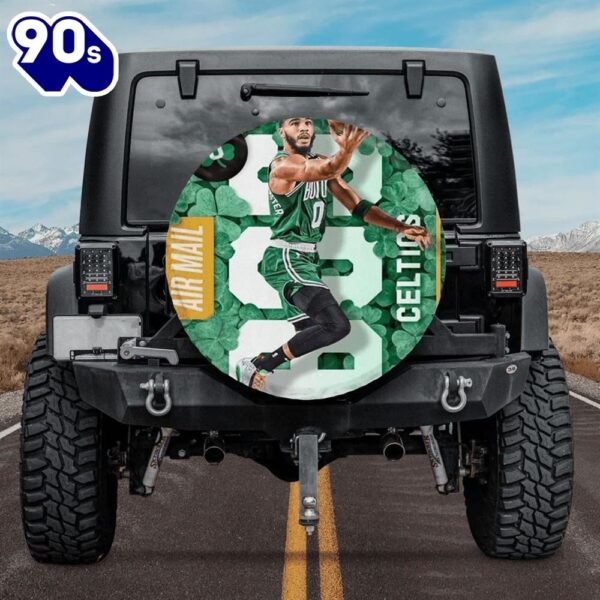 Boston Celtics Jayson Tatum Air Mail Car Spare Tire Cover