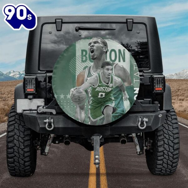 Boston Celtics Jayson Tatum Came Day Car Spare Tire Cover