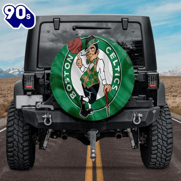 Boston Celtics Logo Silk Green Car Spare Tire Cover