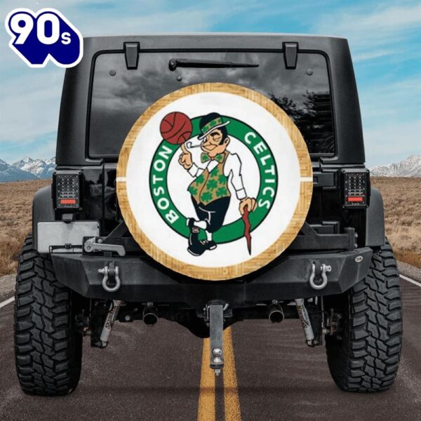 Boston Celtics Logo Stadium Green Car Spare Tire Cover