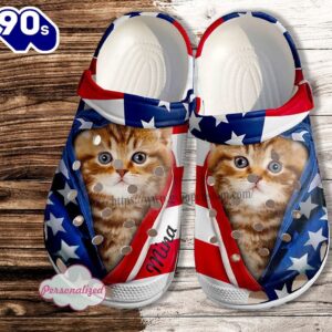 Cat Usa Flag Shoes Gift…