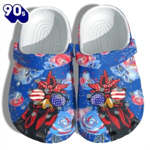 Chicken Flower America Flag Shoes…