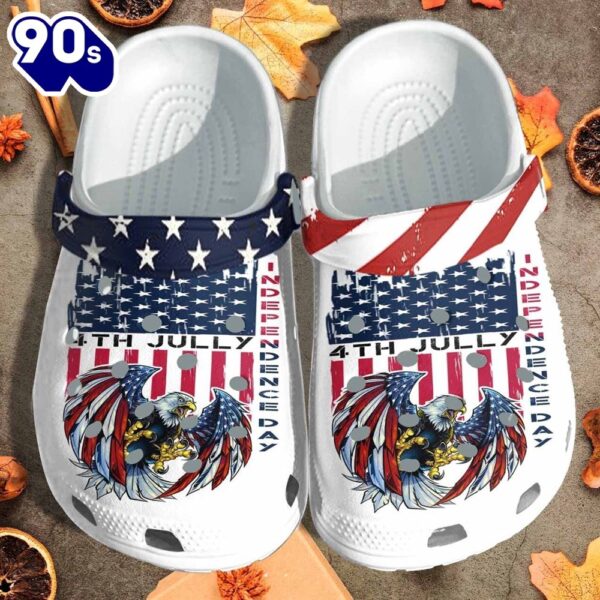 Eagle Usa Custom Shoes Clogs – 4Th July Independence Day Outdoor Shoe Birthday Gift