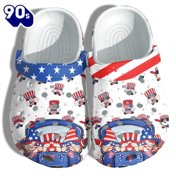 Funny Gnomes Garden Drive Car America Flag Shoes Gift Women – Happy Bus Camping 4Th Of July Shoes Birthday Gift