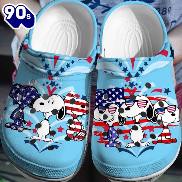 July 4th Snoopy Crocs 3D Clog Shoes