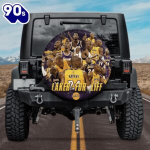 Los Angeles Lakers Kobe Bryant 24 Lakers For Life Car Spare Tire Cover Gifts For Fans