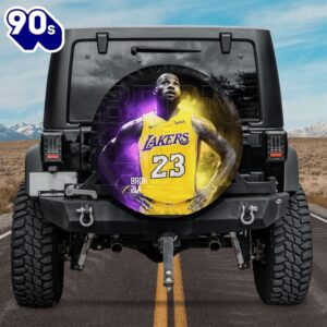 Los Angeles Lakers Lebron James 23 Car Spare Tire Cover Gift For Fans