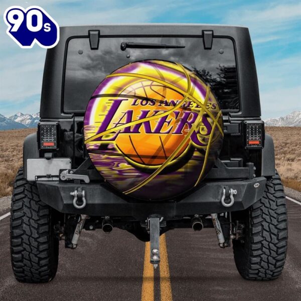 Los Angeles Lakers Logo Car Spare Tire Cover 3 Gifts For Fans