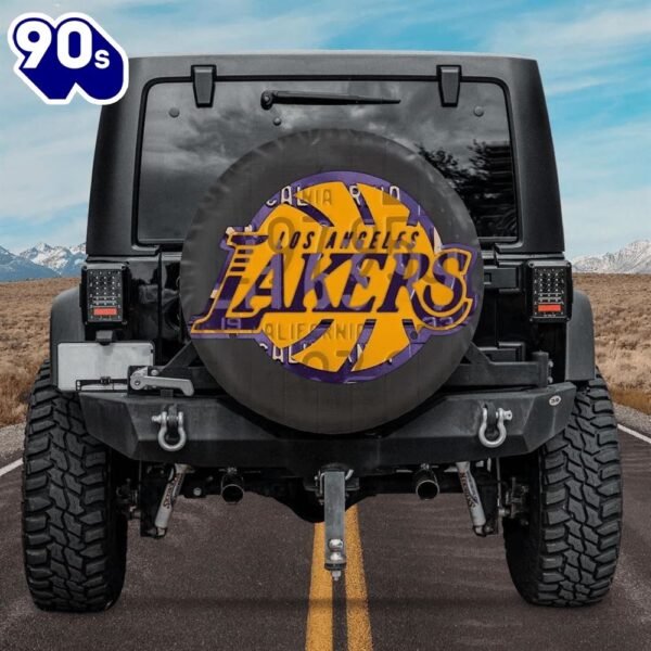 Los Angeles Lakers Logo Car Spare Tire Cover 3D Gifts For Fans