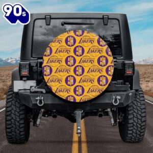 Los Angeles Lakers Logo Car Spare Tire Cover  Fan Gift