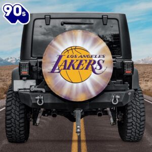 Los Angeles Lakers Logo Car Spare Tire Cover Gift For Fans