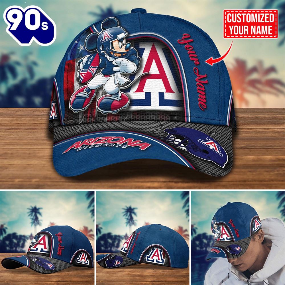 NCAA Arizona Wildcats Mickey New Arrivals Custom Cap NCAA Arizona Wildcats Mickey New Arrivals Custom Cap