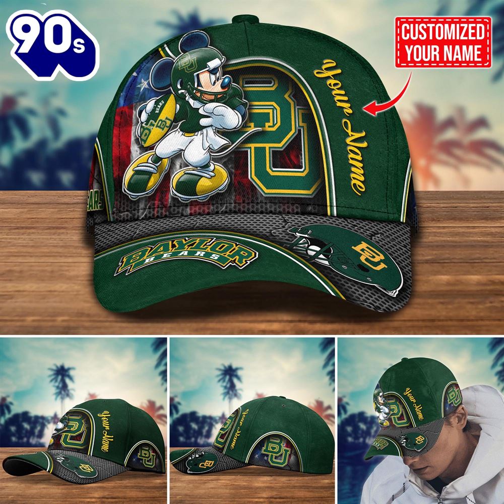 NCAA Baylor Bears Mickey New Arrivals Custom Cap NCAA Baylor Bears Mickey New Arrivals Custom Cap