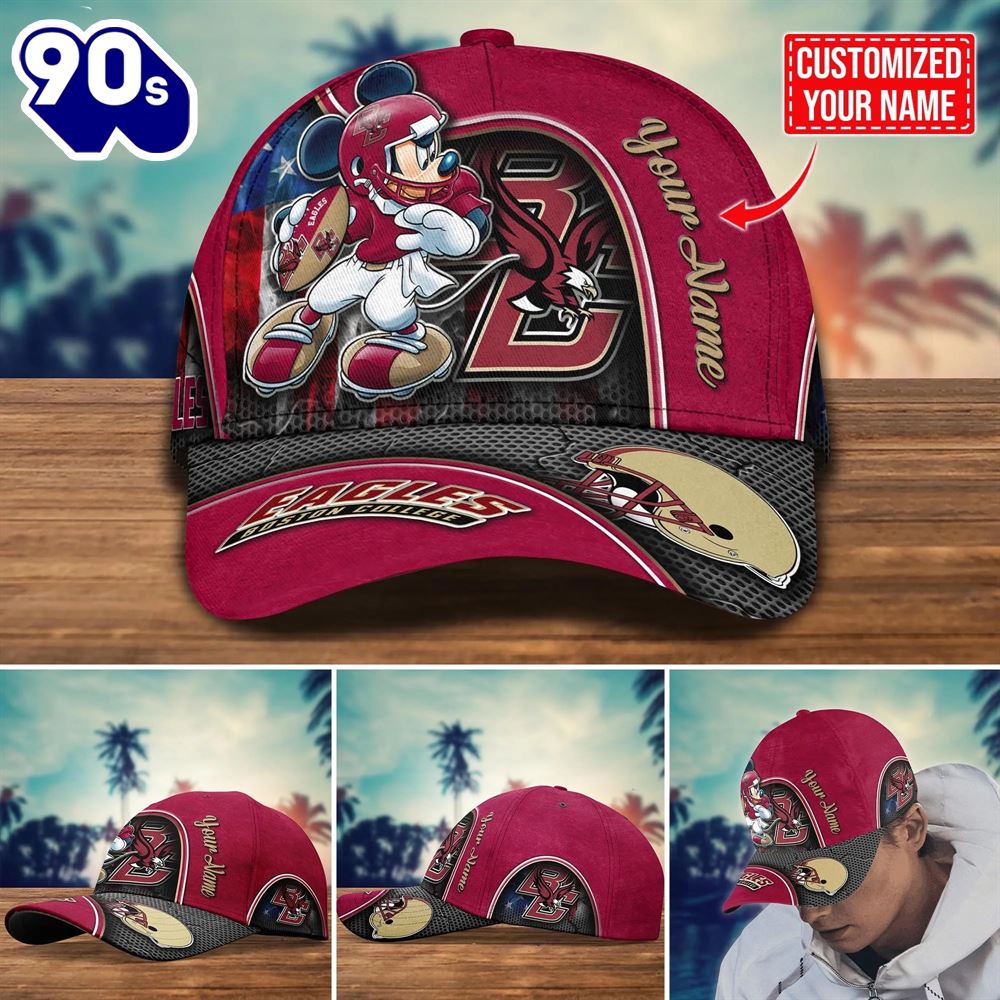 NCAA Boston College Eagles Mickey New Arrivals Custom Cap NCAA Boston College Eagles Mickey New Arrivals Custom Cap