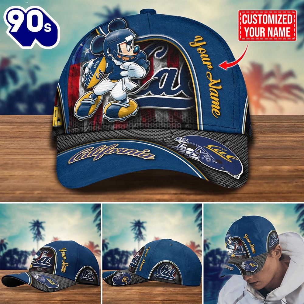 NCAA California Golden Bears Mickey New Arrivals Custom Cap NCAA California Golden Bears Mickey New Arrivals Custom Cap
