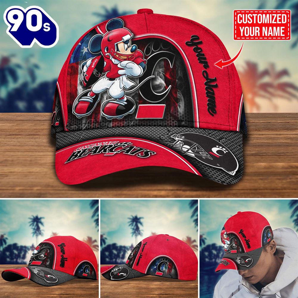 NCAA Cincinnati Bearcats Mickey New Arrivals Custom Cap NCAA Cincinnati Bearcats Mickey New Arrivals Custom Cap