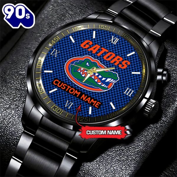 NCAA Florida Gators Football Game Time Custom Black Fashion Watch