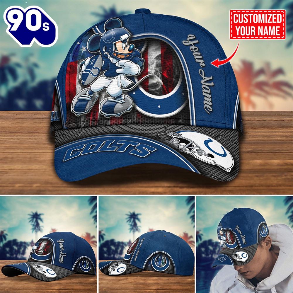 NCAA Indianapolis Colts Mickey New Arrivals Custom Cap NCAA Indianapolis Colts Mickey New Arrivals Custom Cap