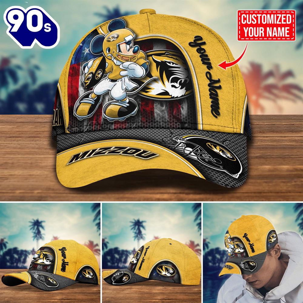 NCAA Missouri Tigers Mickey New Arrivals Custom Cap NCAA Missouri Tigers Mickey New Arrivals Custom Cap