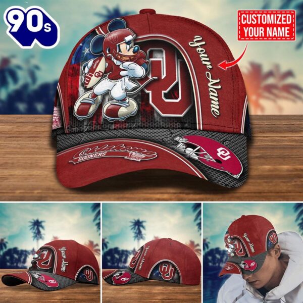 NCAA Oklahoma Sooners Mickey New Arrivals Custom Cap