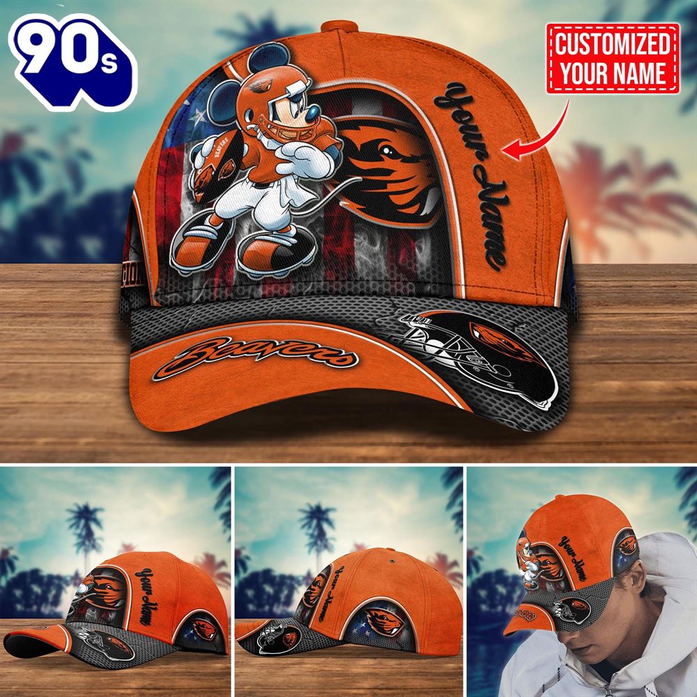 NCAA Oregon State Beavers Mickey New Arrivals Custom Cap NCAA Oregon State Beavers Mickey New Arrivals Custom Cap