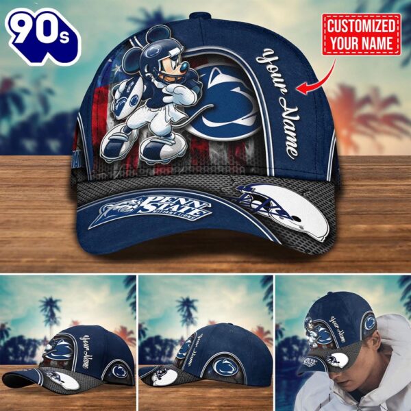 NCAA Penn State Nittany Lions Mickey New Arrivals Custom Cap