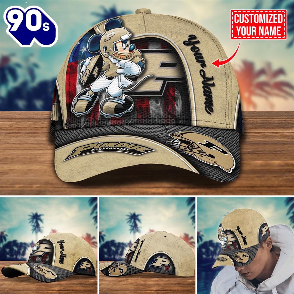 NCAA Purdue Boilermakers Mickey New Arrivals Custom Cap NCAA Purdue Boilermakers Mickey New Arrivals Custom Cap