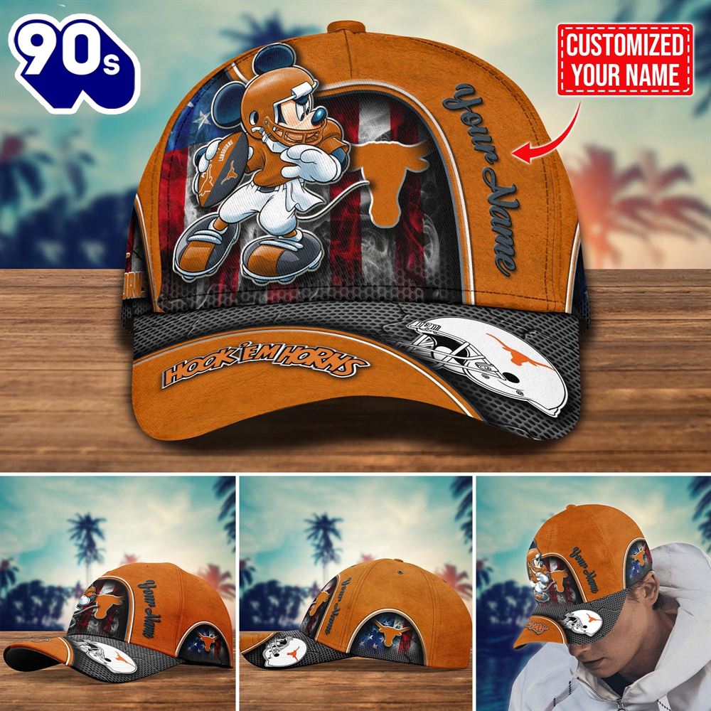 NCAA Texas Longhorns Mickey New Arrivals Custom Cap NCAA Texas Longhorns Mickey New Arrivals Custom Cap