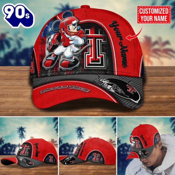 NCAA Texas Tech Red Raiders Mickey New Arrivals Custom Cap