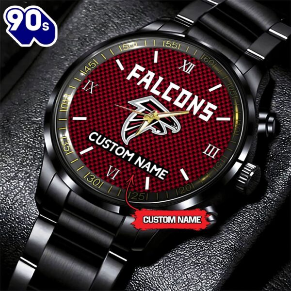 NFL Atlanta Falcons Football Game Time Custom Black Fashion Watch