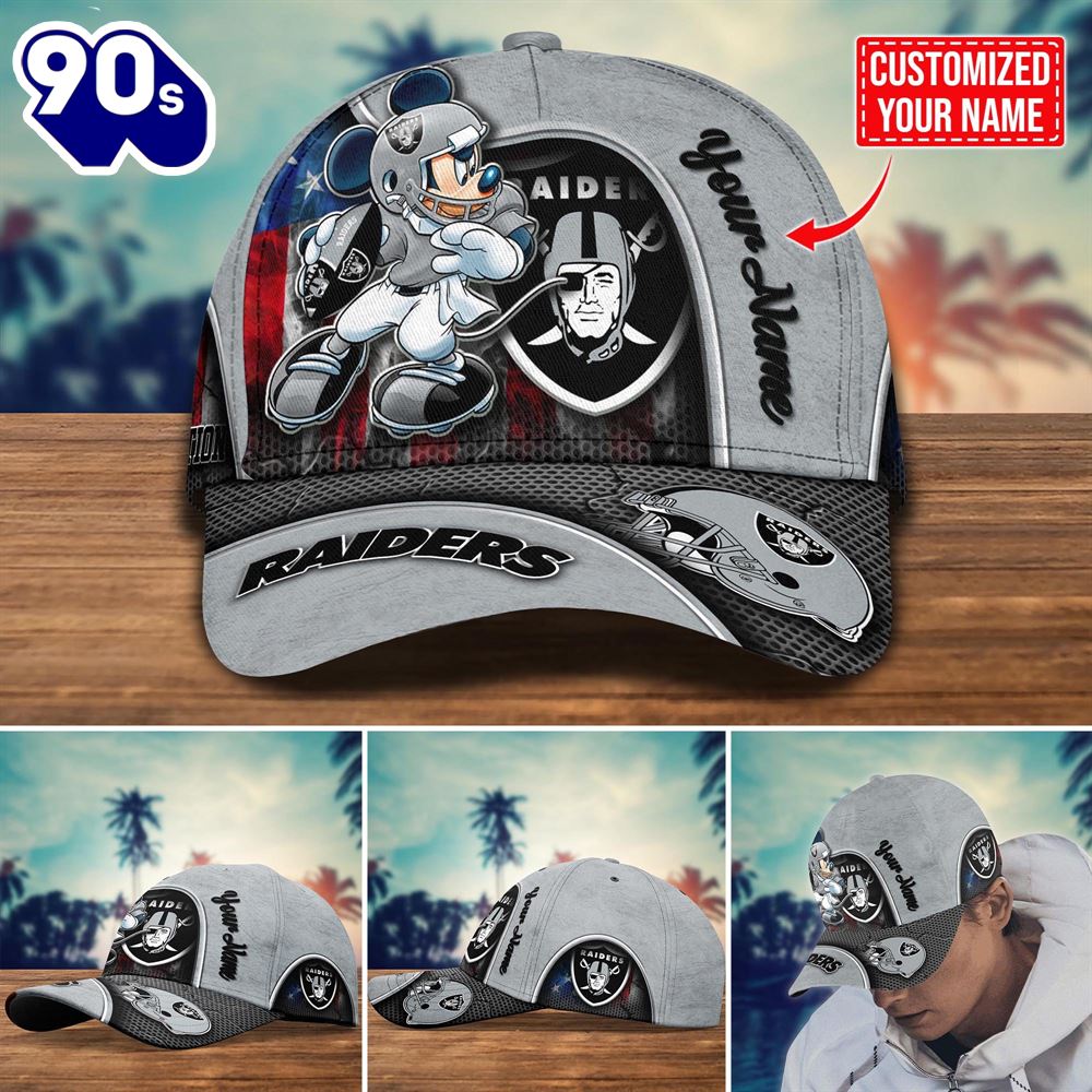 NFL Las Vegas Raiders Mickey New Arrivals Custom Cap NFL Las Vegas Raiders Mickey New Arrivals Custom Cap
