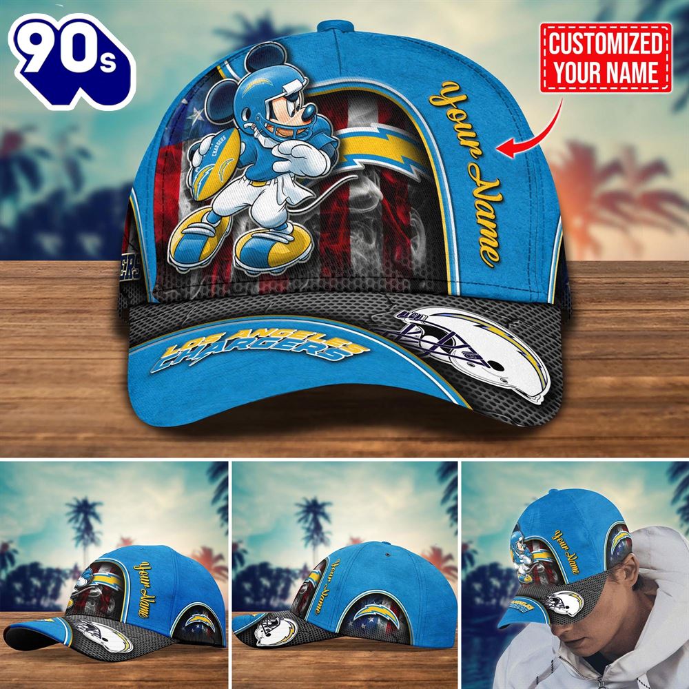 NFL Los Angeles Chargers Mickey New Arrivals Custom Cap NFL Los Angeles Chargers Mickey New Arrivals Custom Cap