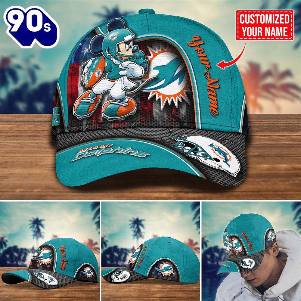 NFL Miami Dolphins Mickey New Arrivals Custom Cap NFL Miami Dolphins Mickey New Arrivals Custom Cap