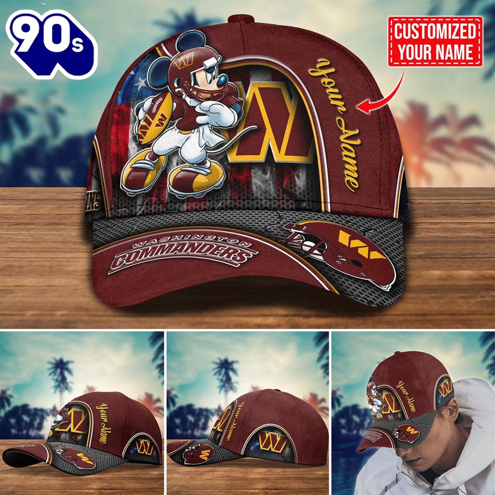 NFL Washington Commanders Mickey New Arrivals Custom Cap NFL Washington Commanders Mickey New Arrivals Custom Cap