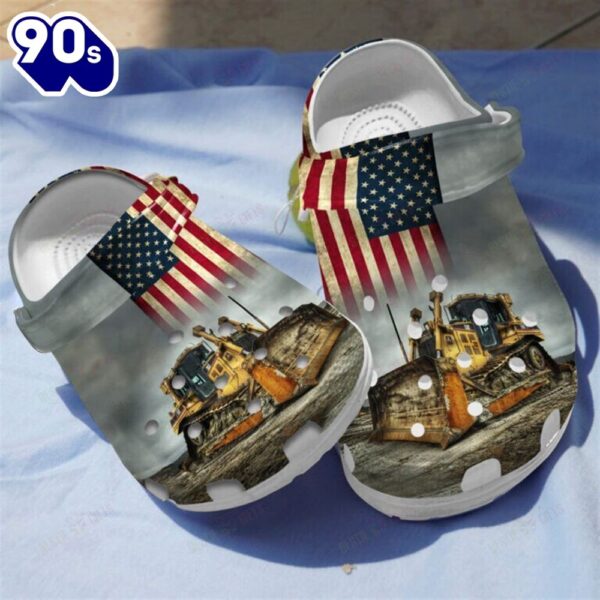 Us Bulldozer Shoes Clogs Gifts For 4Th Of July