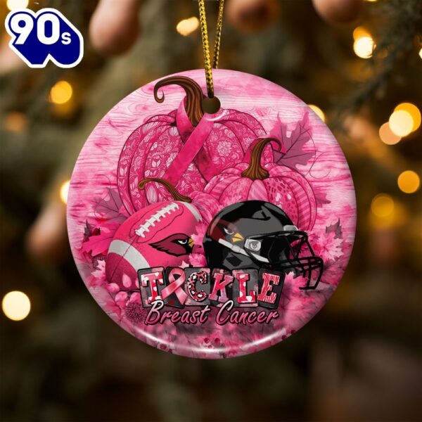 Arizona Cardinals  Breast Cancer And Sport Team Ceramic Ornament