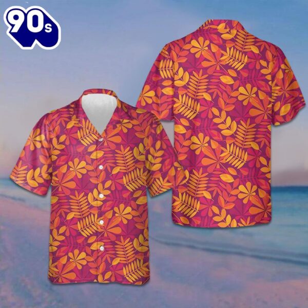 Autumn Leaves Seamless Pattern For Thanksgiving Hawaiian Shirt Thanksgiving Gifts For Friends