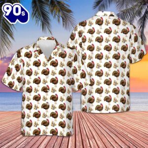 Autumn Turkey Birds Hawaiian Shirt…