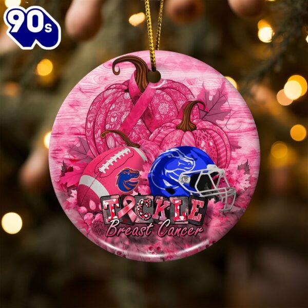 Boise State Broncos  Breast Cancer And Sport Team Ceramic Ornament