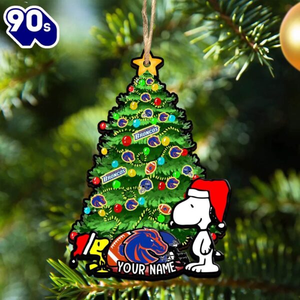 Boise State Broncos Snoopy And NCAA Football Ornament