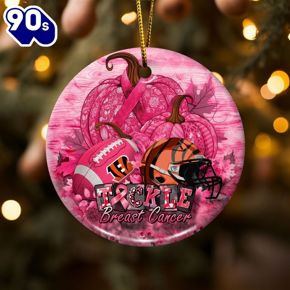 Cincinnati Bengals Breast Cancer And Sport Team Ceramic Ornament Cincinnati Bengals Breast Cancer And Sport Team Ceramic Ornament