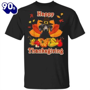 Dachshund Happy Thanksgiving T-Shirt Cute…