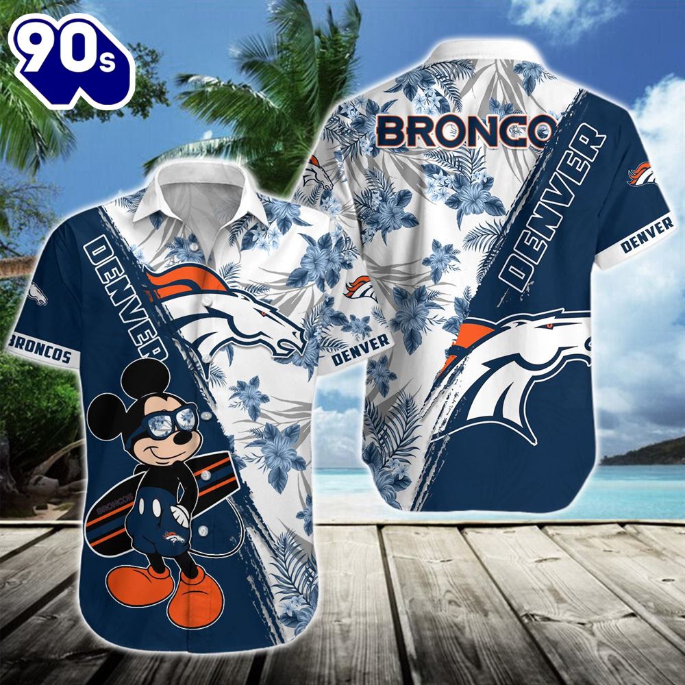 Denver Broncos Team NFL Mickey Hawaiian Beach Shirt Denver Broncos Team NFL Mickey Hawaiian Beach Shirt